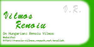 vilmos renoiu business card